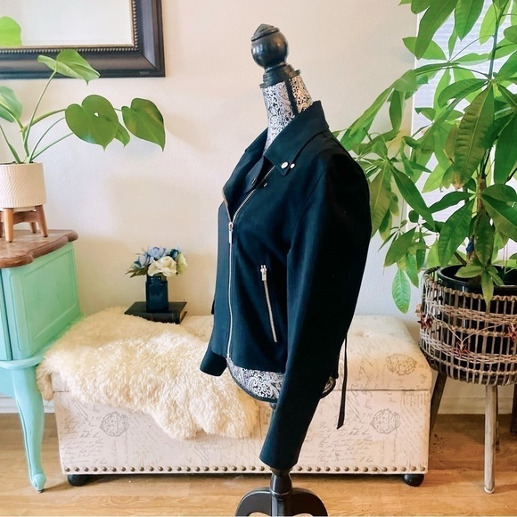 Helmut Lang Moto Biker Cotton Jacket, Size Large - Picture 9 of 13